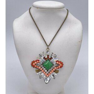 Signed Leslie Danzis Mixed Bead Crystal Statement